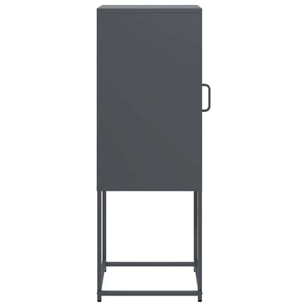Credenza Antracite 36x39x107 cm in Acciaio Laminato a Freddo