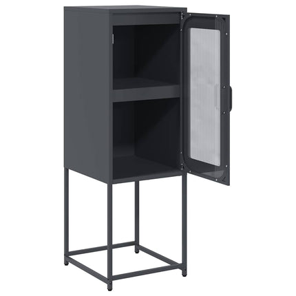 Credenza Antracite 36x39x107 cm in Acciaio Laminato a Freddo