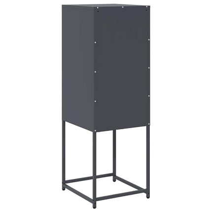 Credenza Antracite 36x39x107 cm in Acciaio Laminato a Freddo