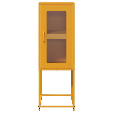 Credenza Giallo Senape 36x39x107 cm Acciaio Laminato a Freddo