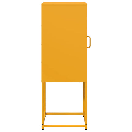 Credenza Giallo Senape 36x39x107 cm Acciaio Laminato a Freddo