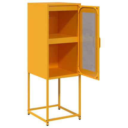 Credenza Giallo Senape 36x39x107 cm Acciaio Laminato a Freddo