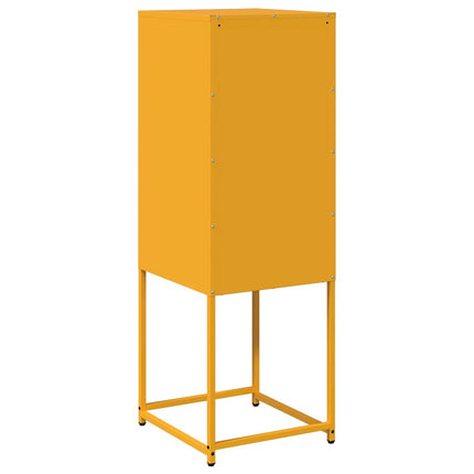 Credenza Giallo Senape 36x39x107 cm Acciaio Laminato a Freddo