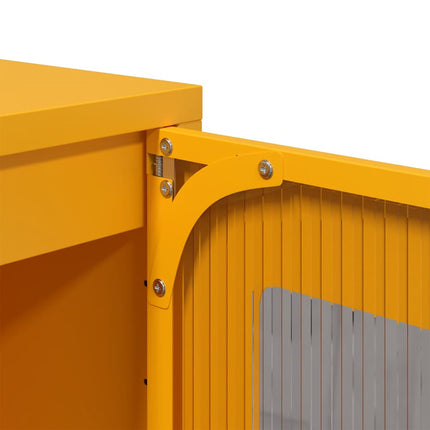 Credenza Giallo Senape 36x39x107 cm Acciaio Laminato a Freddo
