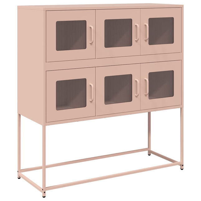 Credenza Rosa 100,5x39x107 cm in Acciaio Laminato a Freddo