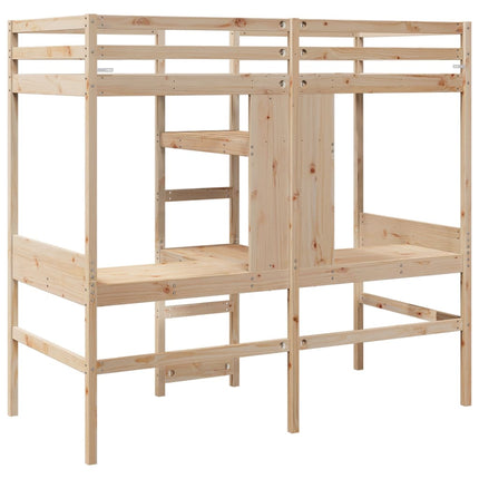 Giroletto Soppalco senza Materasso 80x200cm Legno Massello Pino