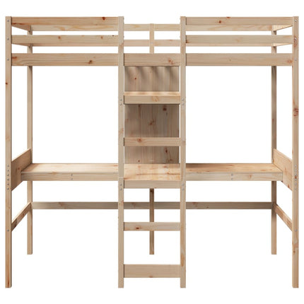 Giroletto Soppalco senza Materasso 75x190cm Legno Massello Pino