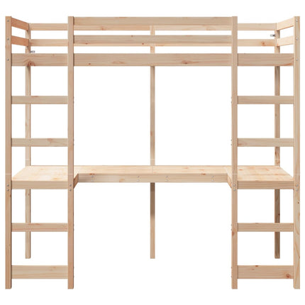 Giroletto Soppalco senza Materasso 75x190cm Legno Massello Pino