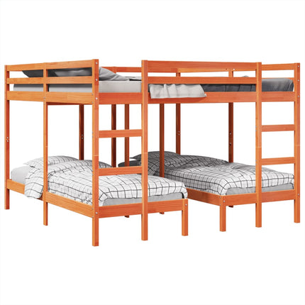 Giroletto Castello Triplo Marrone Cera 200x200/80x200cm Pino