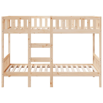 Letto a Castello 90x200 cm in Legno Massello di Pino