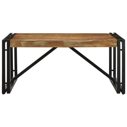 Tavolino Salotto Multicolore 80x80x35cm Legno Massello Recupero