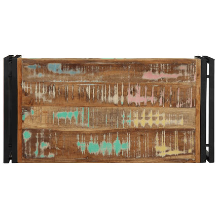 Tavolino Salotto Multicolore 80x40x35cm Legno Massello Recupero