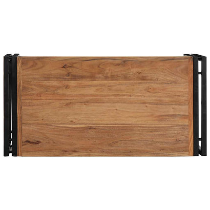 Tavolino da Salotto 80x40x35 cm in Legno Massello di Acacia