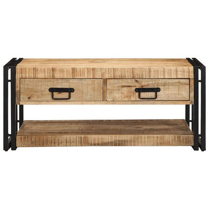 Tavolino da Salotto 90x50x38 cm Legno Massello di Mango Grezzo