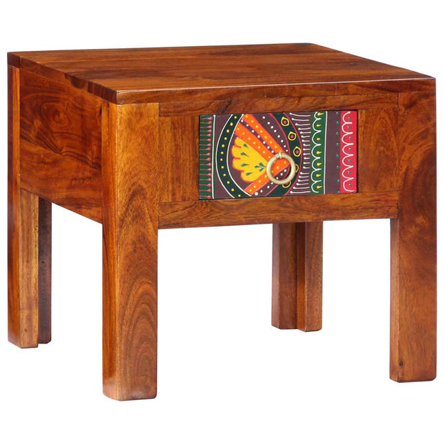 Comodino 40x40x36 cm in Legno Massello di Acacia
