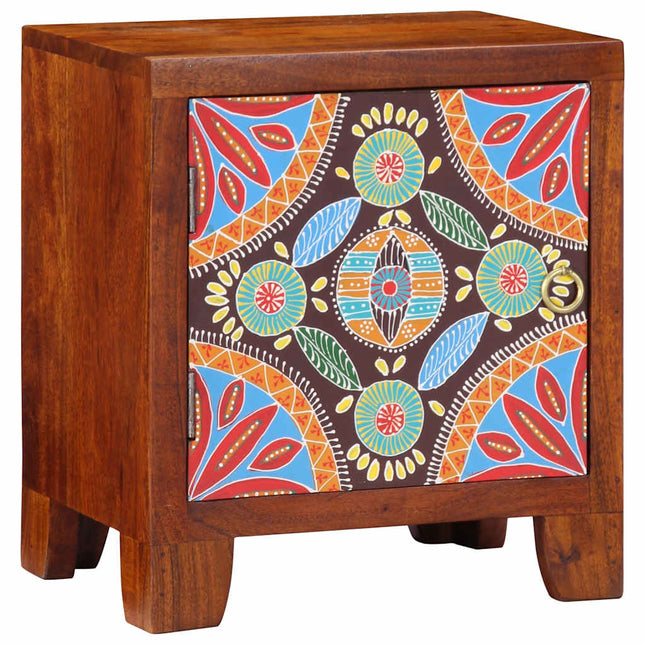 Comodino 40x30x45 cm in Legno Massello di Acacia
