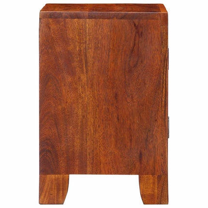 Comodini 2 pz 40x30x45 cm in Legno Massello di Acacia
