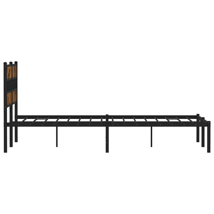 Giroletto senza Materaso in Metallo Rovere Fumo 135x190 cm