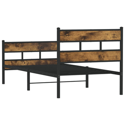 Giroletto senza Materasso in Metallo Rovere Fumo 75x190 cm