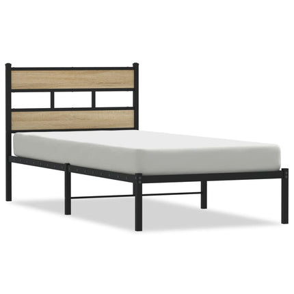 Giroletto senza Materaso in Metallo Rovere Sonoma 100x200 cm