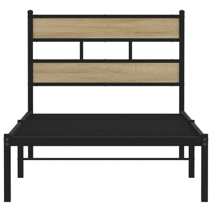 Giroletto senza Materaso in Metallo Rovere Sonoma 100x200 cm