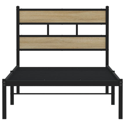 Giroletto senza Materaso in Metallo Rovere Sonoma 107x203 cm