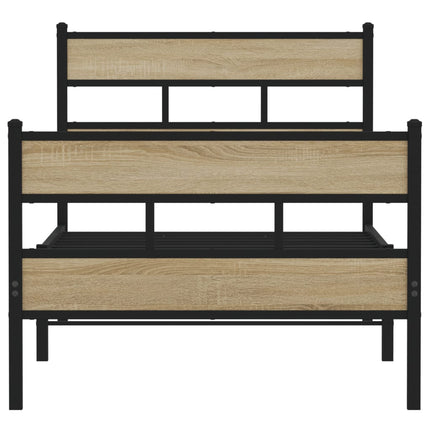 Giroletto senza Materaso in Metallo Rovere Sonoma 100x190 cm