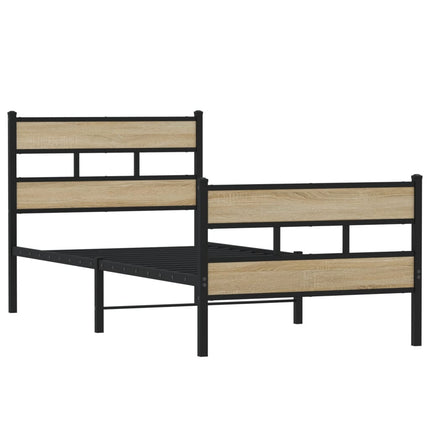 Giroletto senza Materaso in Metallo Rovere Sonoma 107x203 cm