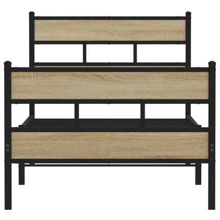 Giroletto senza Materaso in Metallo Rovere Sonoma 107x203 cm