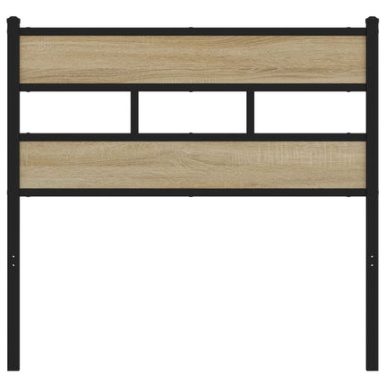 Testiera Rovere Sonoma 100 cm in Ferro e Legno Multistrato