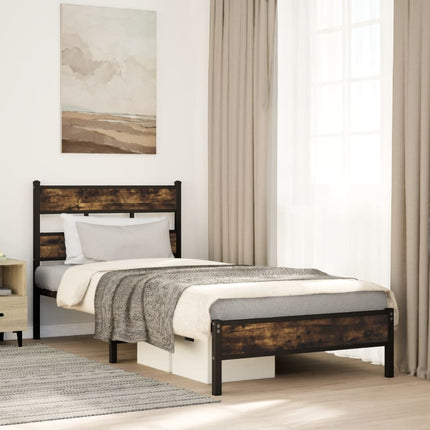 Giroletto senza Materasso con Testiera Rovere Sonoma 100x190 cm