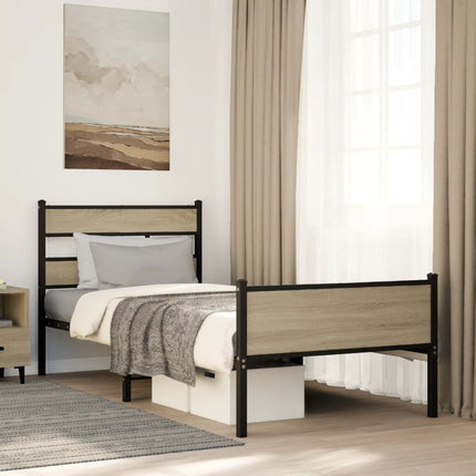 Giroletto senza Materasso Rovere Sonoma 90x200 cm in Truciolato