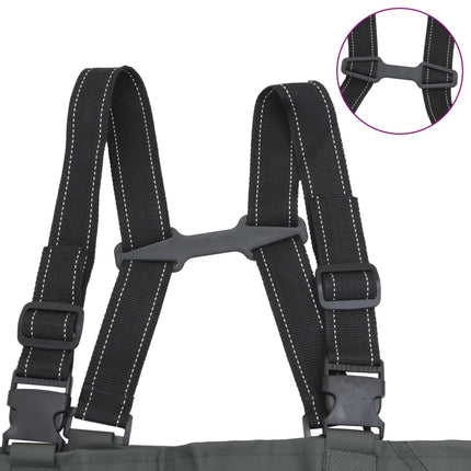 Wader con Stivali e Cintura Verde Scuro Taglia 46