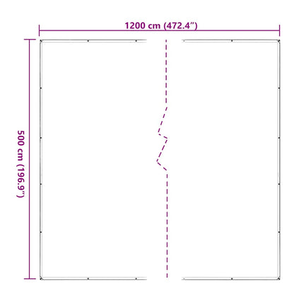 Telone Trasparente con Occhielli 5x12 m in Polietilene