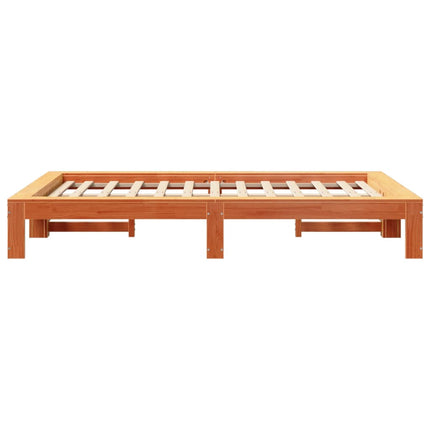 Letto senza Materasso Marrone Cera 120x200 cm in Legno di Pino