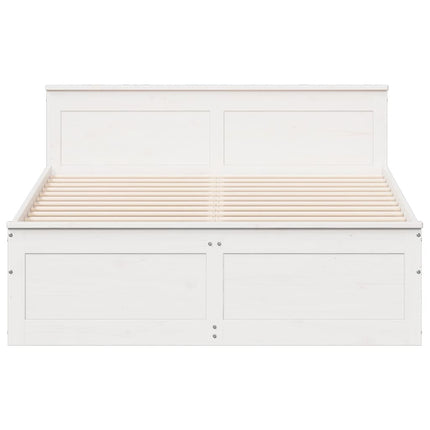 Giroletto senza Materasso con Testiera Bianco 160x200 cm Pino