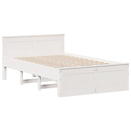 Giroletto senza Materasso con Testata Bianco 120x200 cm Pino