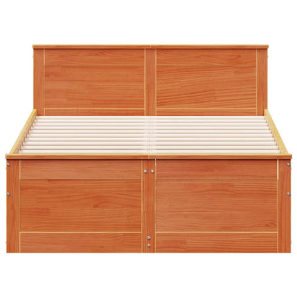 Giroletto senza Materasso con Testata Marrone Cera 120x200 Pino