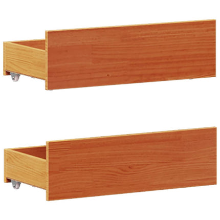Giroletto senza Materasso con Testata Marrone Cera 120x200 Pino
