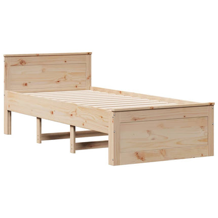 Giroletto senza Materasso con Testiera 100x200 cm Massello Pino