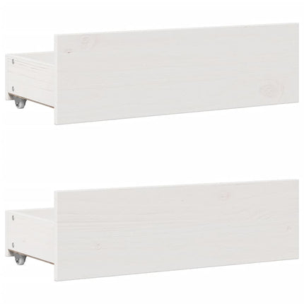 Giroletto senza Materasso con Cassetti Bianco 180x200 cm Pino