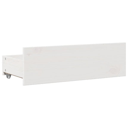 Giroletto senza Materasso con Cassetti Bianco 180x200 cm Pino