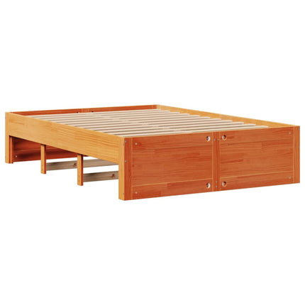 Letto senza Materasso con Cassetti Marrone Cera 150x200 cm Pino