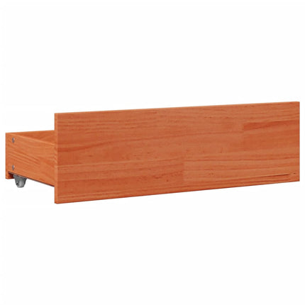 Letto senza Materasso con Cassetti Marrone Cera 150x200 cm Pino