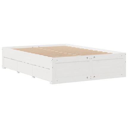 Giroletto senza Materasso con Cassetti Bianco 140x200 cm Pino
