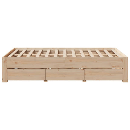 Giroletto senza Materasso con Cassetti 135x190 cm Massello Pino