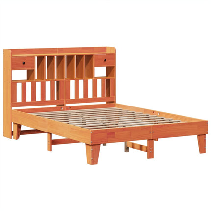 Letto senza Materasso Marrone Cera 140x190 cm in Legno di Pino