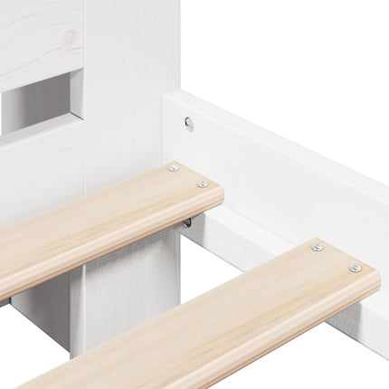 Letto Libreria senza Materasso Bianco 150x200 cm Legno di Pino
