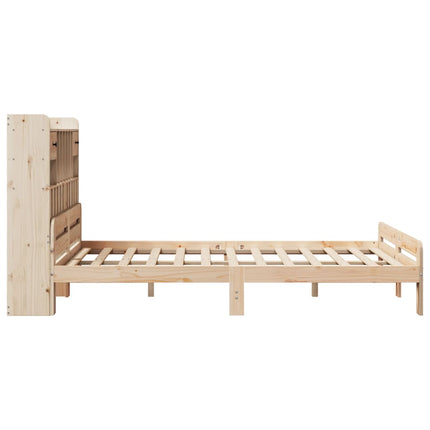 Letto Libreria senza Materasso 140x200 cm in Legno di Pino