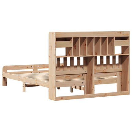 Letto Libreria senza Materasso 140x200 cm in Legno di Pino